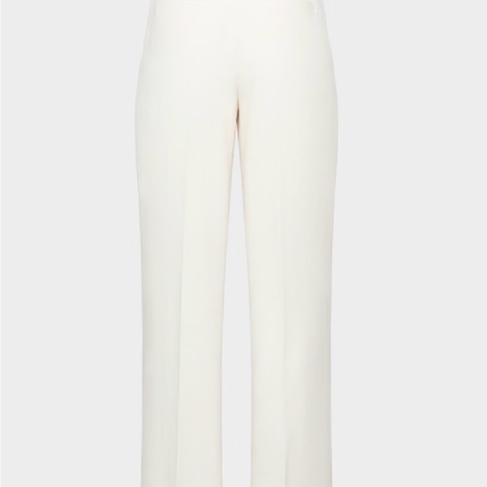 Aritzia Cream High-Rise Wide-Leg Trousers